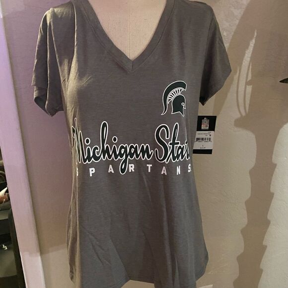 NWT Michigan State V-neck T Shirt Sz L - Picture 1 of 5
